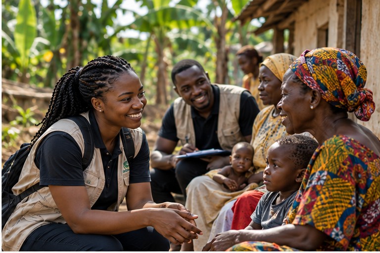 African volunteers training